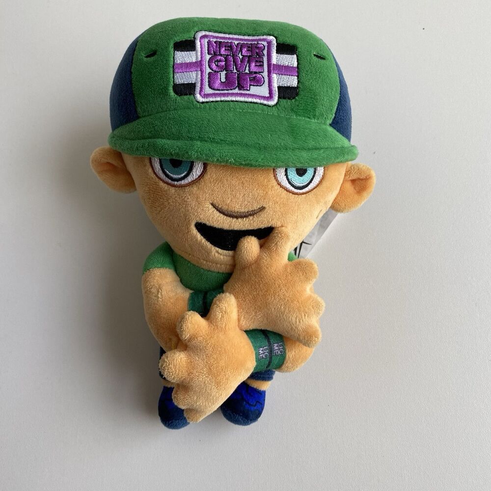 John Cena Never Give Up Stuffed Doll WWE Wrestling You Can't See Me Plush Green